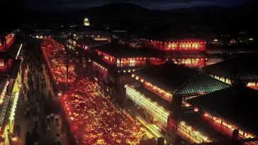 Red Light District at Night (Demon Slayer) live wallpaper download