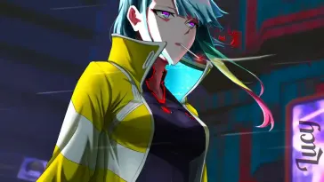 Lucy Smoking a Cigarette (Cyberpunk Edgerunners) live wallpaper download