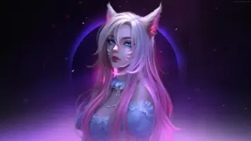 Ahri and Moonlit Night Sky (LoL) live wallpaper download