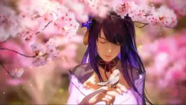 Raiden's Cherry Blossom Bliss live wallpaper download