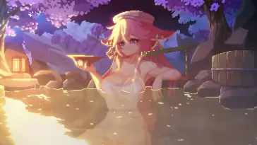 Yae Miko Pixel Art live wallpaper download