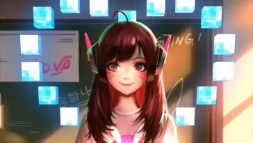 Dva With Heart From Cubes  Behind live wallpaper download