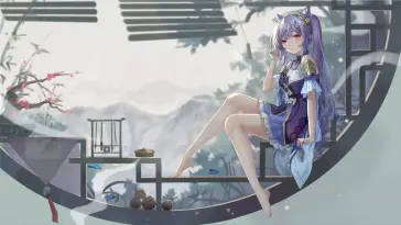 Keqing's Elegant Escapade live wallpaper download
