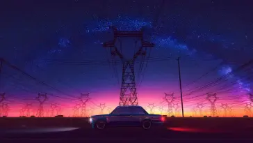 Moving Car at Starry Night live wallpaper download