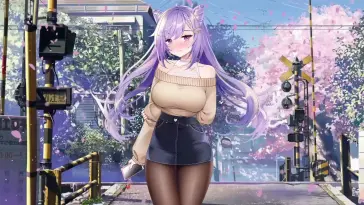 Keqing's Cherry Blossom Charm live wallpaper download