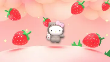 Hello Kitty With Strawberry Cocktail live wallpaper download