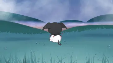 Kuromi Sitting Under the Rain live wallpaper download