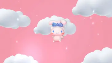 Cinnamoroll Flying in Clouds live wallpaper download