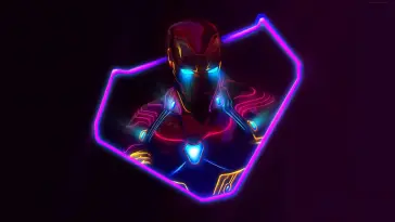 Neon-Infused Iron Man live wallpaper download
