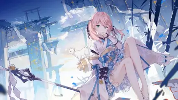 Anime Girls With Cat animated wallpaper download