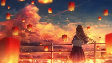 Fire Lantern Festival live wallpaper download