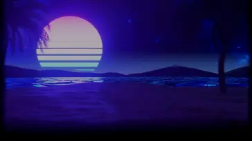 Retrowave Beach live wallpaper download