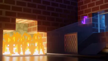 Fireplace in Minecraft live wallpaper download