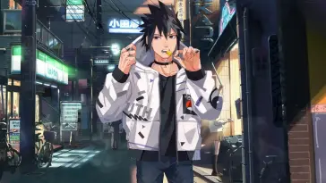 Sasuke Uchiha With Lollipop live wallpaper download