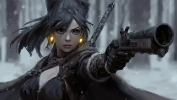Snowy Samurai Girl live wallpaper download