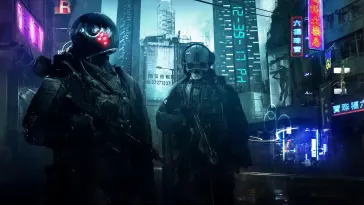 Soldiers in Cyberpunk live wallpaper download