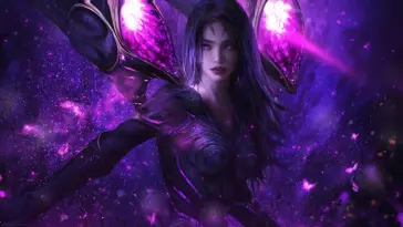 Kai'Sa Purple Butterflies From LoL live wallpaper download