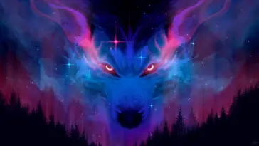 Cosmic Colorful Wolf live wallpaper download