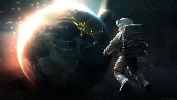 Astronaut Near Planet live wallpaper download