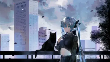 Hatsune Miku With Cat live wallpaper download