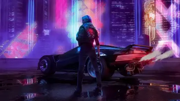 Girl in the Rain (Cyberpunk 2077) live wallpaper download