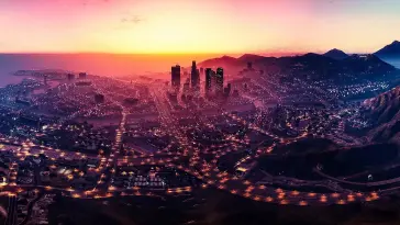 Sunset in Los Santos, GTA V live wallpaper download