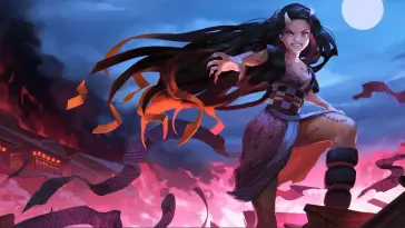 Nezuko Kamado Demonic Look live wallpaper download