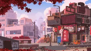 Falling Leaves in the City live wallpaper download