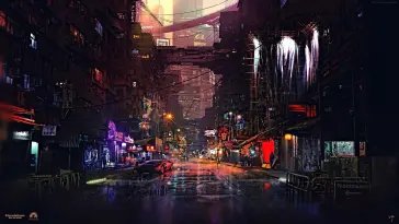 Futuristic Street (CYBERPUNK 2077) live wallpaper download