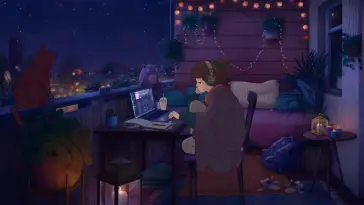 Night Study on the Balcony live wallpaper download