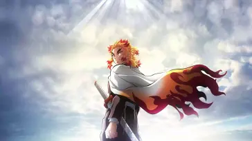 Kyojuro Rengoku Near Blue Sky live wallpaper download