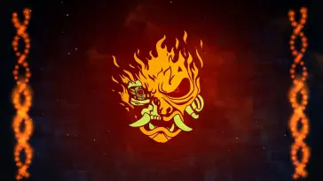 Burning DEMON SAMURAI (CYBERPUNK 2077) live wallpaper download