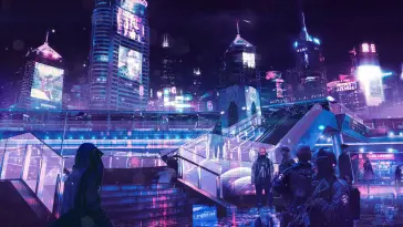Pixel Neon Light City live wallpaper download