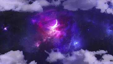 Crescent Moon and Clouds live wallpaper download