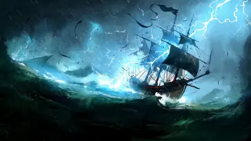 Ship Sailing Through the Storm live wallpaper download
