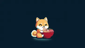 Shiba Inu Eating Ramen live wallpaper download