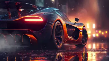 McLaren P1 in the Rain live wallpaper download