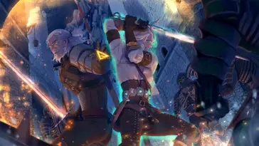 Geralt of Rivia and Ciri live wallpaper download