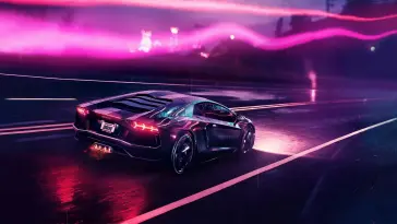 Purple Lights LAMBORGHINI live wallpaper download