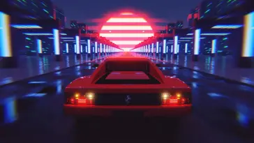 Ferrari Testarossa Driving on the Street live wallpaper download