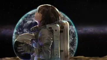 Anime Girl Astronaut live wallpaper download