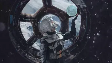Cyberpunk Girl in Space live wallpaper download