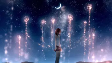 Anime Girl Near Starry Sky live wallpaper download