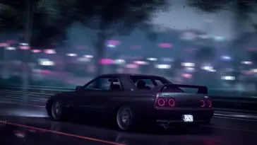 NISSAN SKYLINER 34 GTR at Night live wallpaper download