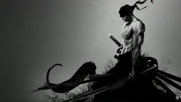 Black and White Zoro live wallpaper download