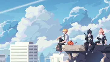 Chainsaw Man Pixel Art live wallpaper download