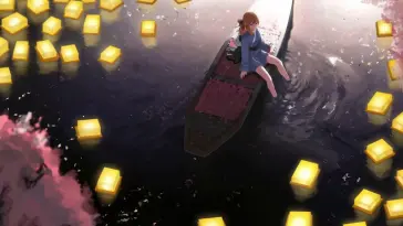Lantern Glow on Sakura Waters live wallpaper download