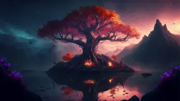 Magic Fire Tree live wallpaper download