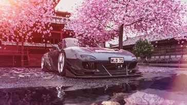 MAZDA RX7 Parked in Tokyo live wallpaper download