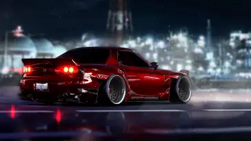 Red MAZDA RX7 live wallpaper download
